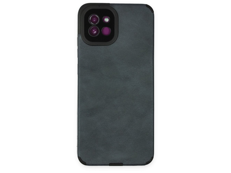 Newface Samsung Galaxy A03 Kılıf Loop Deri Silikon - Lacivert