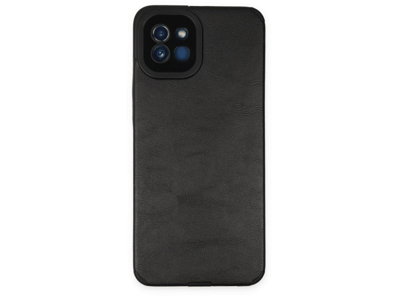 Newface Samsung Galaxy A03 Kılıf Loop Deri Silikon - Siyah