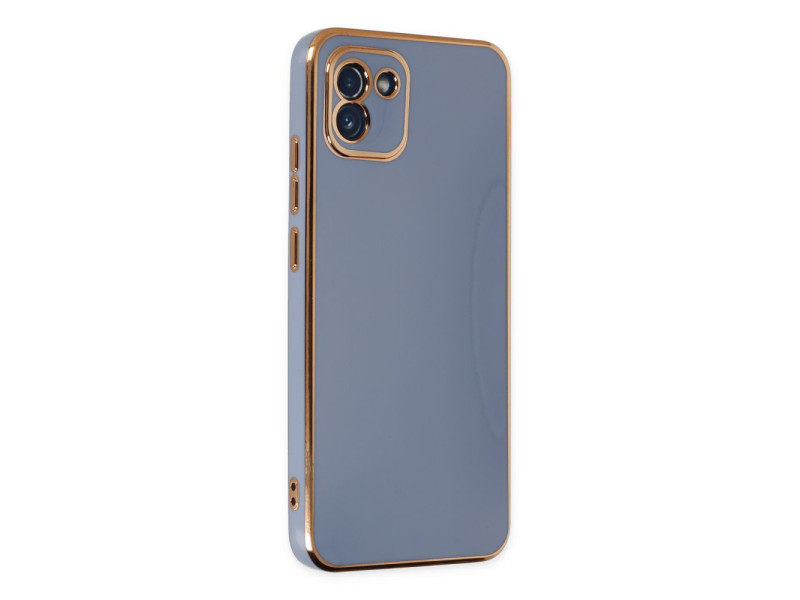 Newface Samsung Galaxy A03 Kılıf Volet Silikon - Mavi