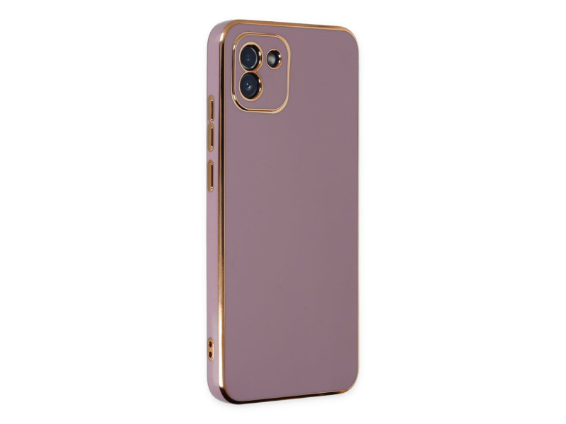 Newface Samsung Galaxy A03 Kılıf Volet Silikon - Mor