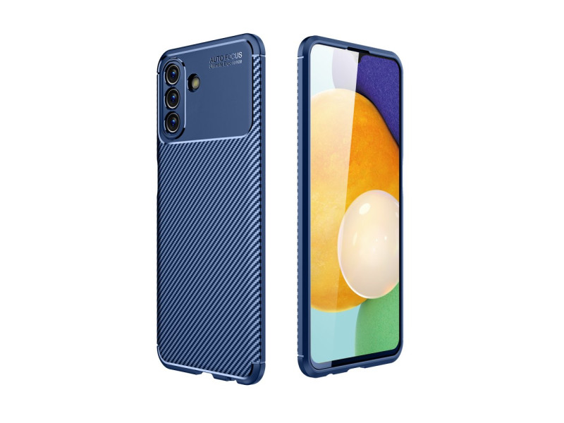 Newface Samsung Galaxy A04S Kılıf Focus Karbon Silikon - Lacivert