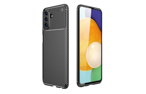 Newface Samsung Galaxy A04S Kılıf Focus Karbon Silikon - Siyah