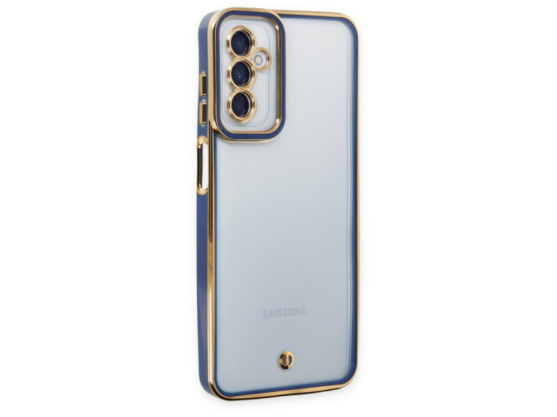 Newface Samsung Galaxy A04S Kılıf Liva Lens Silikon - Mavi