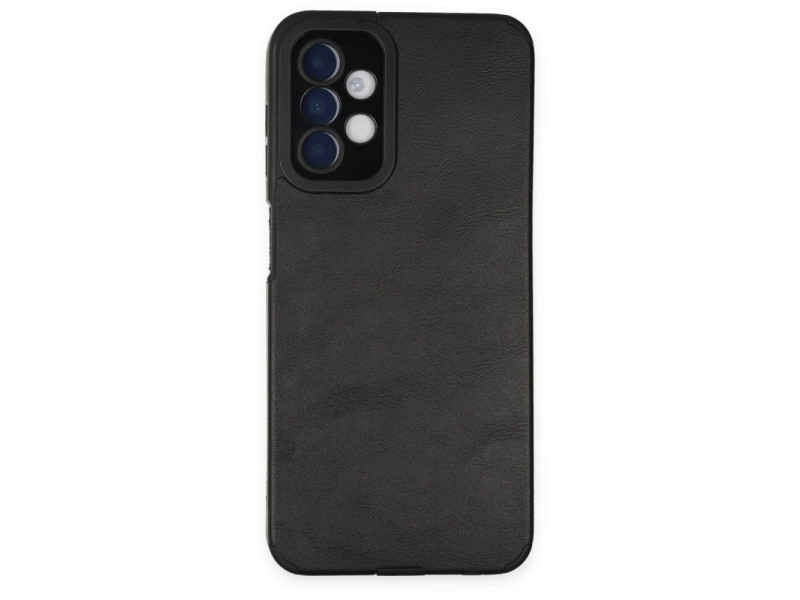 Newface Samsung Galaxy A04S Kılıf Loop Deri Silikon - Siyah