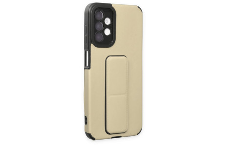 Newface Samsung Galaxy A04S Kılıf Mega Standlı Silikon - Gold