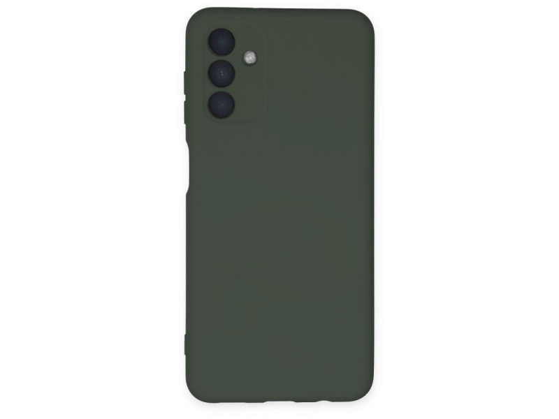 Newface Samsung Galaxy A04S Kılıf Nano içi Kadife Silikon - Koyu Yeşil