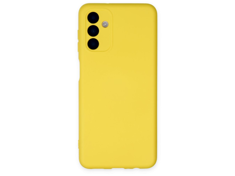 Newface Samsung Galaxy A04S Kılıf Nano içi Kadife Silikon - Sarı