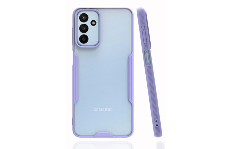 Newface Samsung Galaxy A04S Kılıf Platin Silikon - Lila