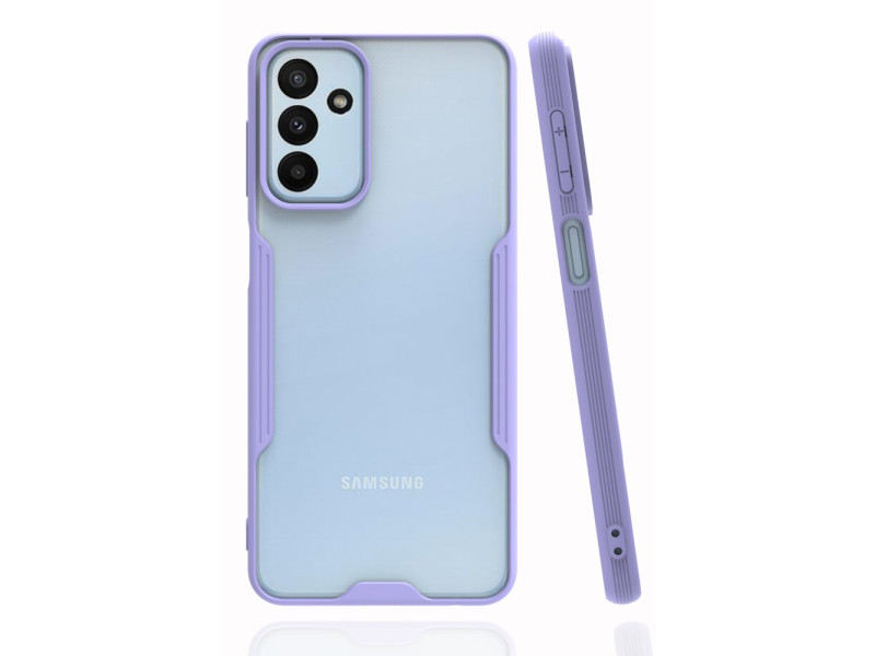 Newface Samsung Galaxy A04S Kılıf Platin Silikon - Lila
