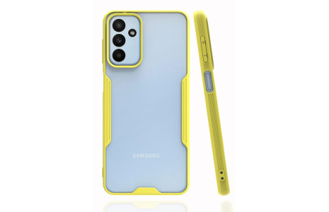 Newface Samsung Galaxy A04S Kılıf Platin Silikon - Sarı