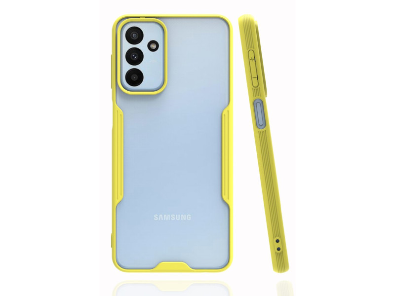 Newface Samsung Galaxy A04S Kılıf Platin Silikon - Sarı