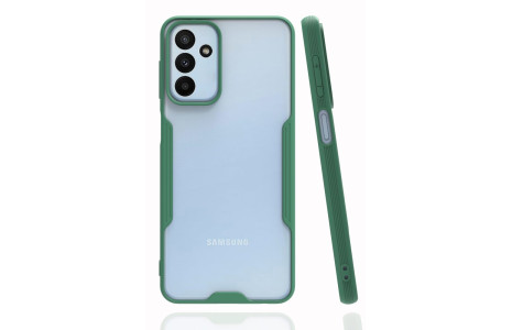 Newface Samsung Galaxy A04S Kılıf Platin Silikon - Yeşil