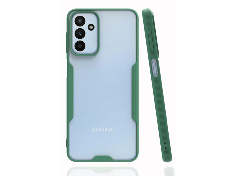 Newface Samsung Galaxy A04S Kılıf Platin Silikon - Yeşil