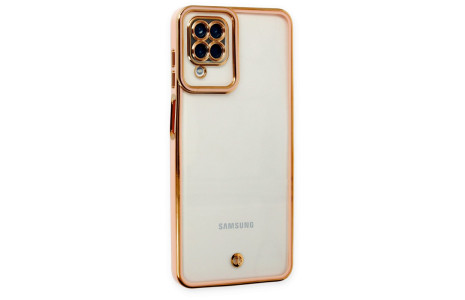 Newface Samsung Galaxy A12 Kılıf Liva Lens Silikon - Rose