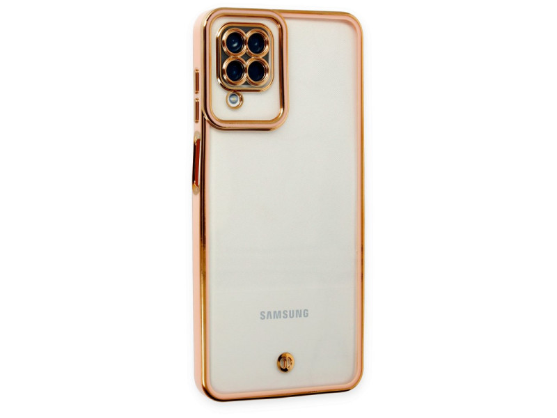 Newface Samsung Galaxy A12 Kılıf Liva Lens Silikon - Rose