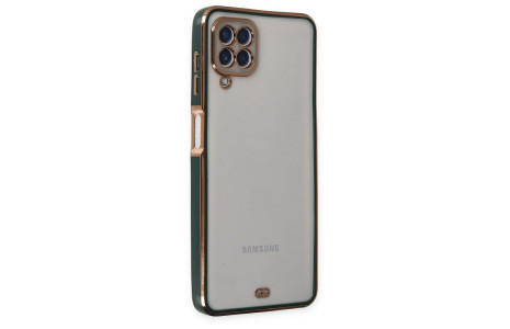Newface Samsung Galaxy A12 Kılıf Liva Lens Silikon - Yeşil