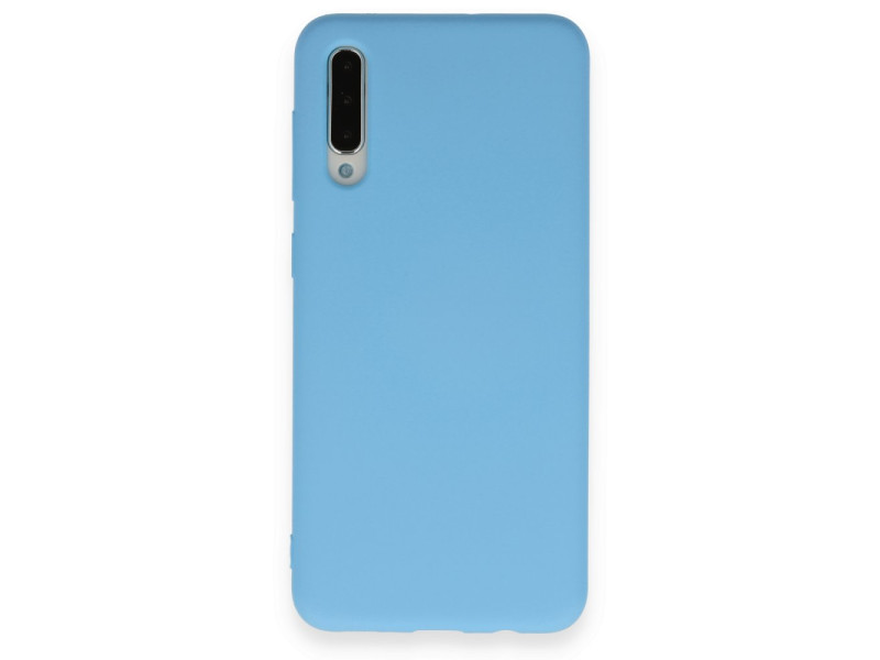Newface Samsung Galaxy A50S Kılıf Nano içi Kadife Silikon - Mavi