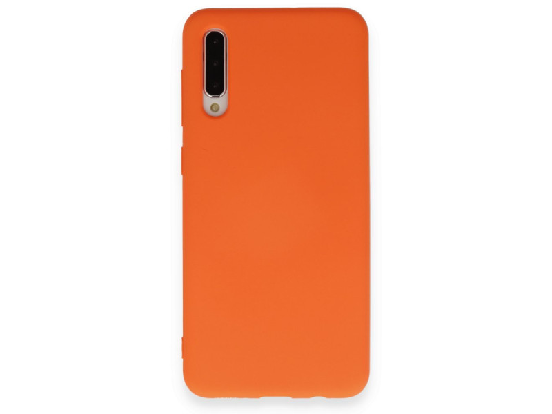 Newface Samsung Galaxy A70 Kılıf Nano içi Kadife Silikon - Turuncu