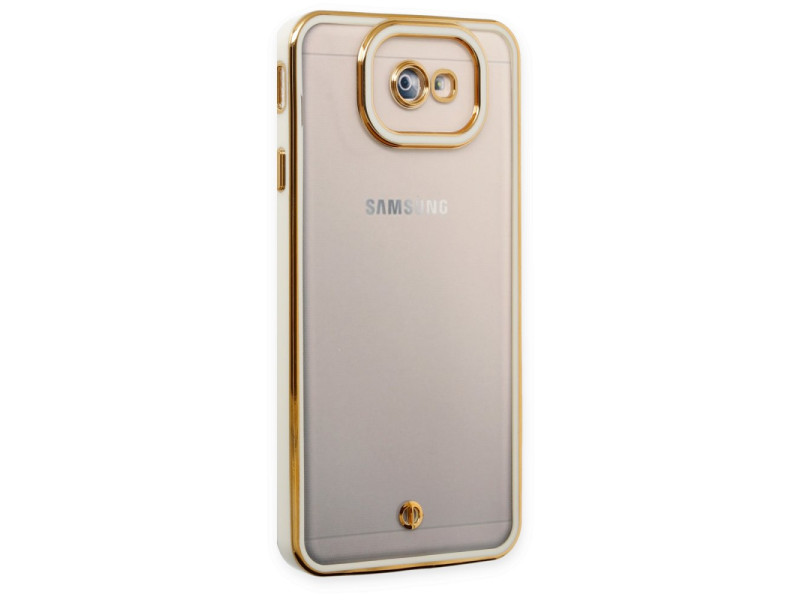 Newface Samsung Galaxy J7 Prime Kılıf Liva Lens Silikon - Beyaz