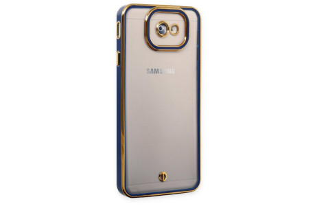 Newface Samsung Galaxy J7 Prime Kılıf Liva Lens Silikon - Mavi