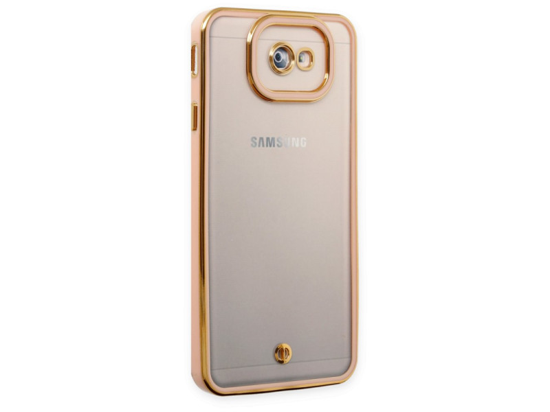 Newface Samsung Galaxy J7 Prime Kılıf Liva Lens Silikon - Rose
