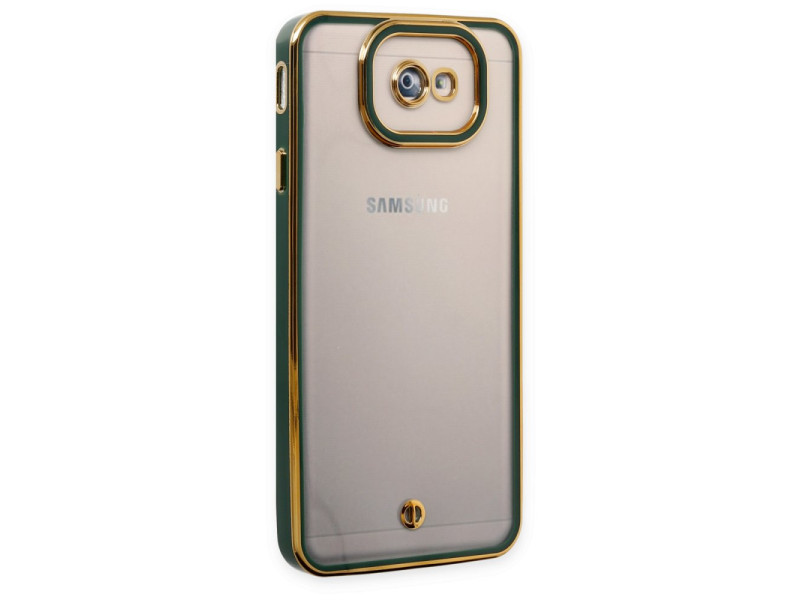 Newface Samsung Galaxy J7 Prime Kılıf Liva Lens Silikon - Yeşil
