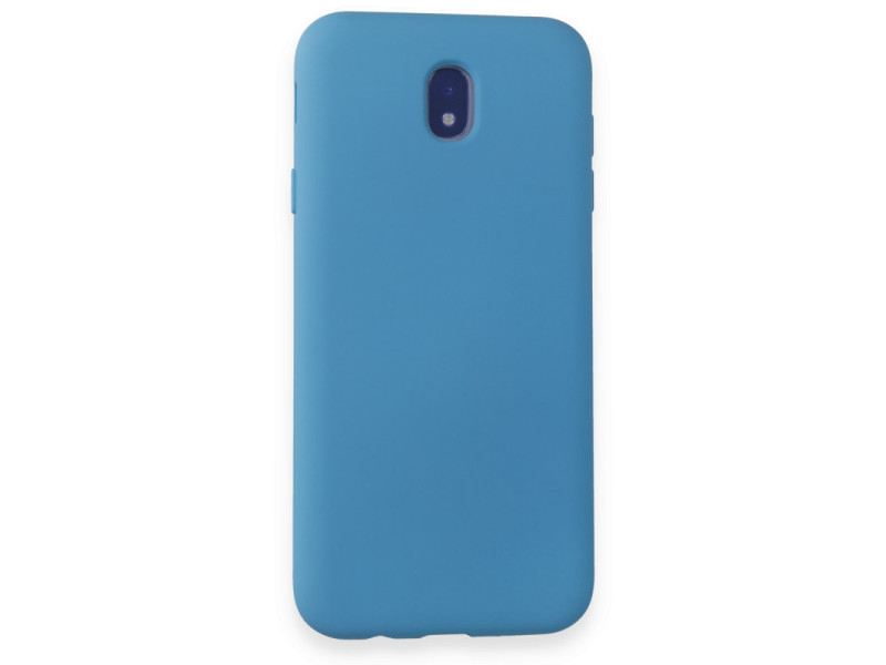 Newface Samsung Galaxy J7 Pro / J730 Kılıf Nano içi Kadife Silikon - Mavi