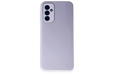 Newface Samsung Galaxy M13 Kılıf Glass Kapak - Lila