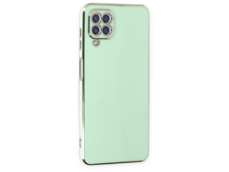 Newface Samsung Galaxy M22 Kılıf Volet Silikon - Açık Yeşil