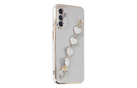 Newface Samsung Galaxy M23 Kılıf Esila Silikon - Beyaz