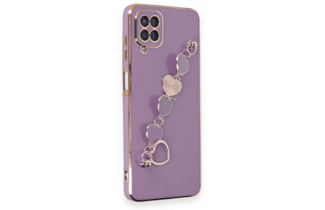 Newface Samsung Galaxy M32 Kılıf Esila Silikon - Mor
