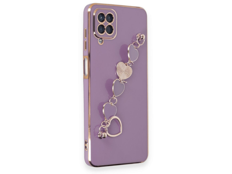 Newface Samsung Galaxy M32 Kılıf Esila Silikon - Mor