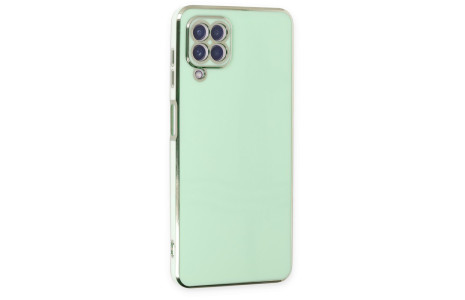 Newface Samsung Galaxy M32 Kılıf Volet Silikon - Açık Yeşil