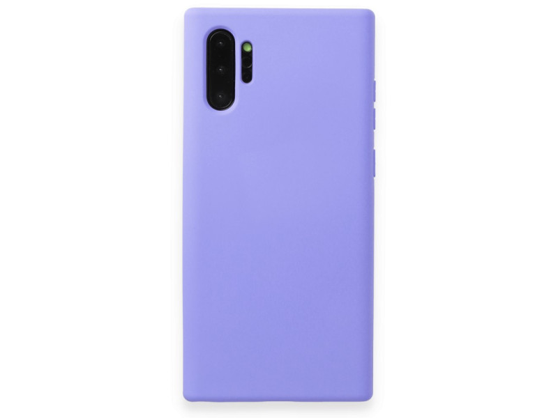 Newface Samsung Galaxy Note 10 Plus Kılıf Nano içi Kadife Silikon - Lila