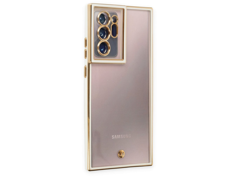 Newface Samsung Galaxy Note 20 Ultra Kılıf Liva Lens Silikon - Beyaz