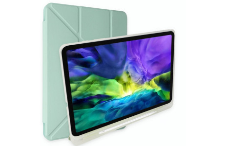 Newface iPad 9.7 (2018) Kılıf Kalemlikli Mars Tablet Kılıfı - Açık Yeşil