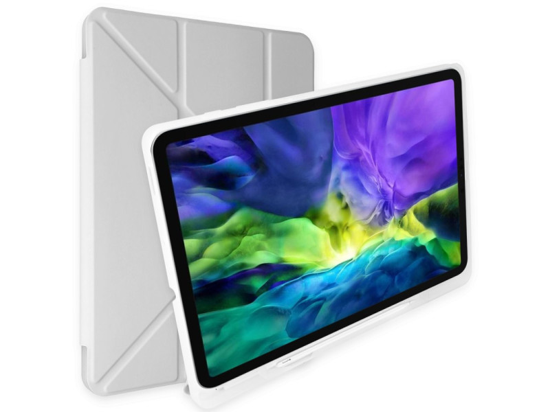 Newface iPad 9.7 (2017) Kılıf Kalemlikli Mars Tablet Kılıfı - Gri