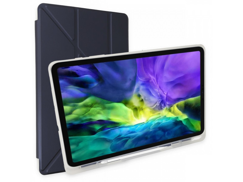 Newface iPad 9.7 (2018) Kılıf Kalemlikli Mars Tablet Kılıfı - Lacivert