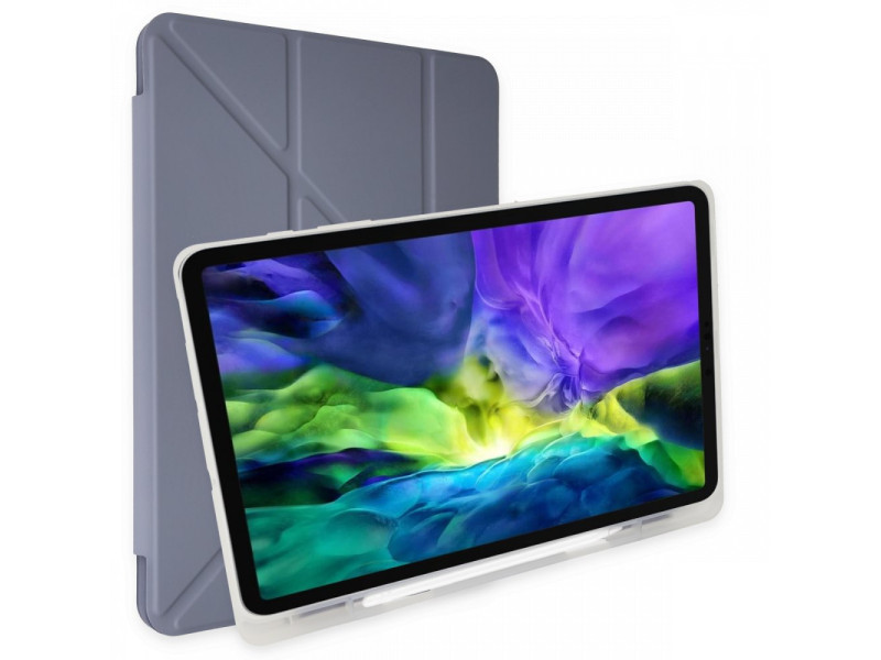 Newface Samsung Galaxy P610 Tab S6 Lite 10.4 Kılıf Kalemlikli Mars Tablet Kılıfı - Lila