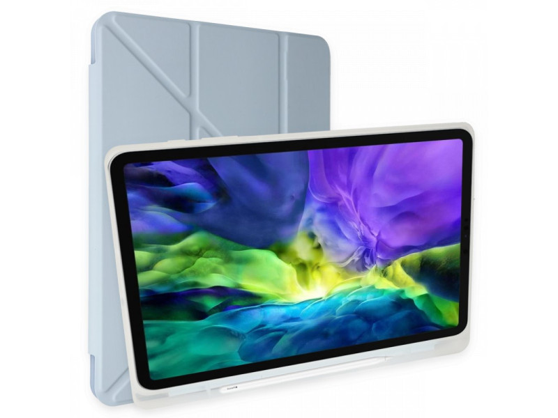 Newface Samsung Galaxy P610 Tab S6 Lite 10.4 Kılıf Kalemlikli Mars Tablet Kılıfı - Mavi