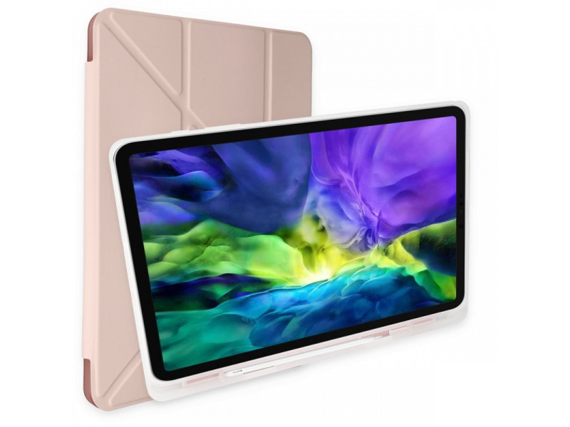 Newface Samsung Galaxy P610 Tab S6 Lite 10.4 Kılıf Kalemlikli Mars Tablet Kılıfı - Rose Gold