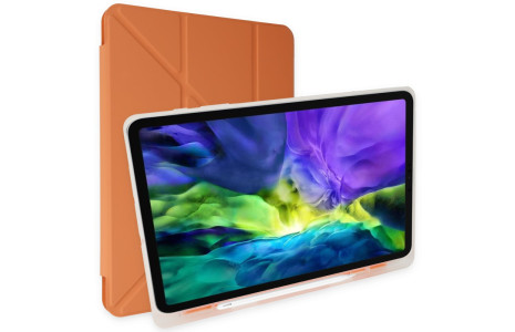 Newface iPad 9.7 (2018) Kılıf Kalemlikli Mars Tablet Kılıfı - Turuncu