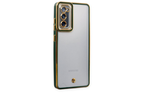 Newface Samsung Galaxy S20 FE Kılıf Liva Lens Silikon - Yeşil