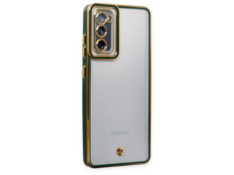 Newface Samsung Galaxy S20 FE Kılıf Liva Lens Silikon - Yeşil