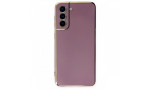 Newface Samsung Galaxy S21 Kılıf Volet Silikon - Mor