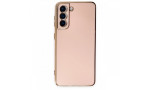 Newface Samsung Galaxy S21 Kılıf Volet Silikon - Pembe