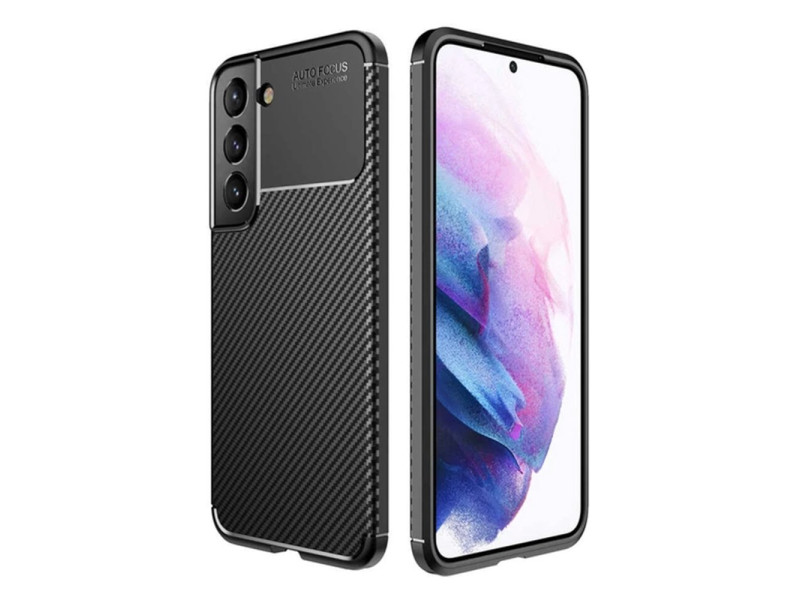 Newface Samsung Galaxy S22 Plus Kılıf Focus Karbon Silikon - Siyah