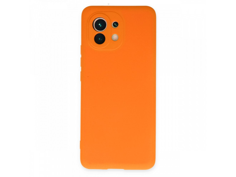 Newface Xiaomi Mi 11 Kılıf Nano içi Kadife Silikon - Turuncu