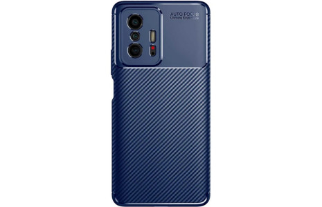 Newface Xiaomi Mi 11T Pro Kılıf Focus Karbon Silikon - Lacivert