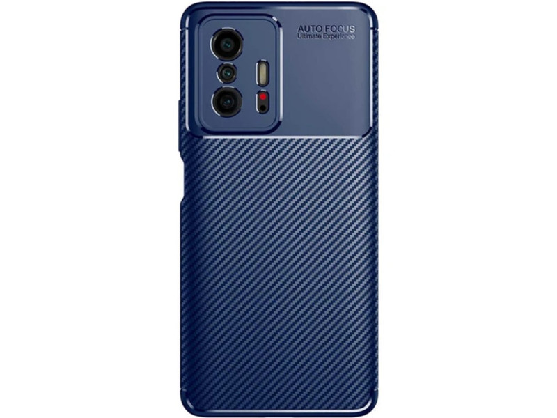 Newface Xiaomi Mi 11T Pro Kılıf Focus Karbon Silikon - Lacivert